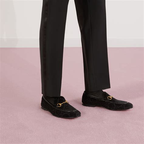 gucci black velvet loafers|jordaan gg velvet loafers.